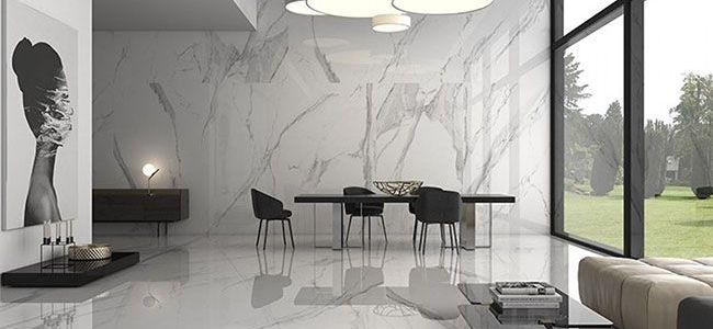 gạch ốp tường phòng khách